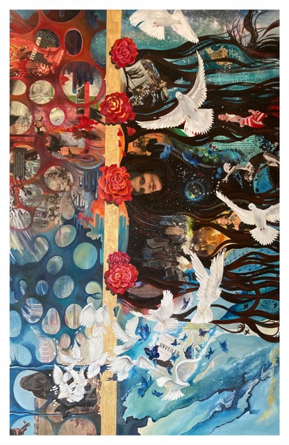 Woman, Life, Freedom 24x36 ~ 2022 (SOLD)